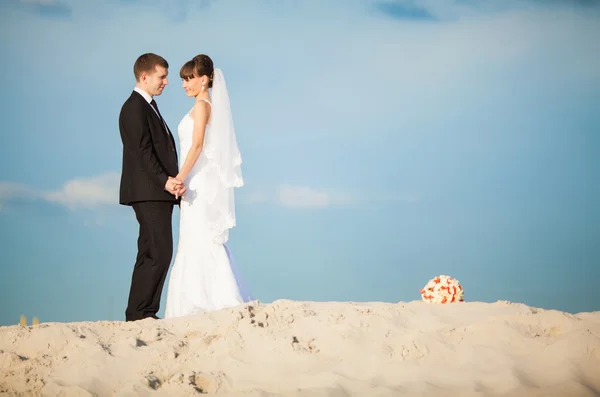 An image of wedding session on the beach — Stock Photo, Image