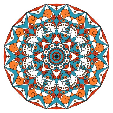 etnik desen yuvarlak