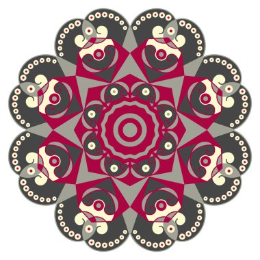 etnik desen yuvarlak