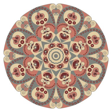 etnik desen yuvarlak