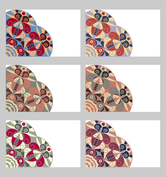 Set cartes rétro — Image vectorielle