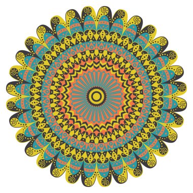 etnik desen yuvarlak