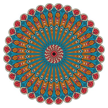 etnik desen yuvarlak