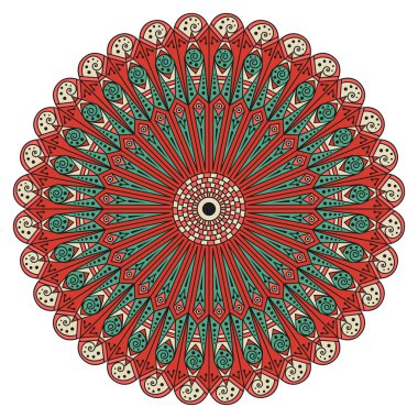 etnik desen yuvarlak