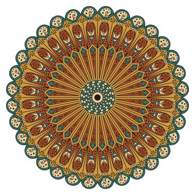 etnik desen yuvarlak