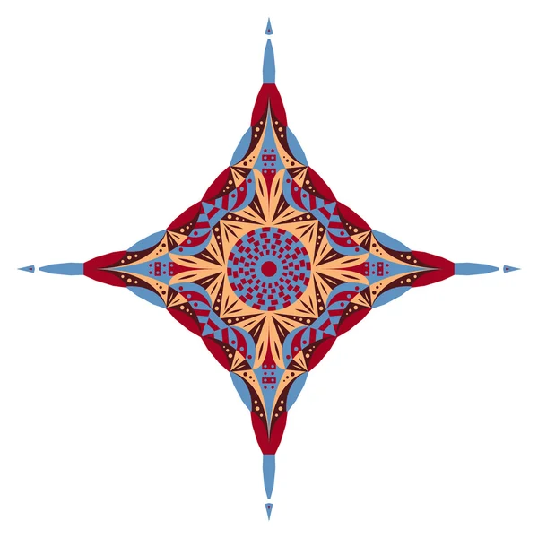 Étoile à motifs ethniques — Image vectorielle