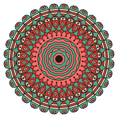 etnik desen yuvarlak