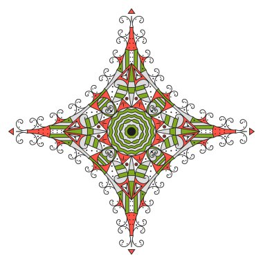 Etnik desenli yıldız