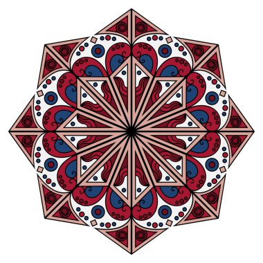 etnik desen yuvarlak