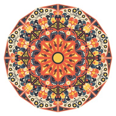 etnik desen yuvarlak