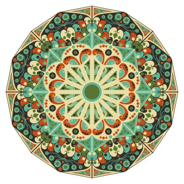 etnik desen yuvarlak