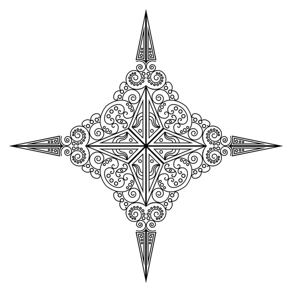 Ornamental star — Stock Vector