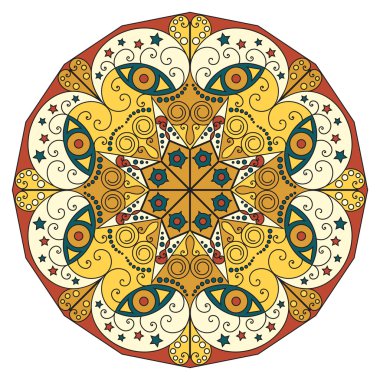 etnik desen yuvarlak