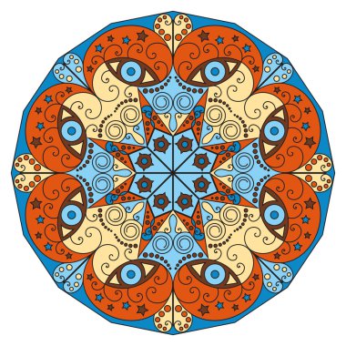 etnik desen yuvarlak