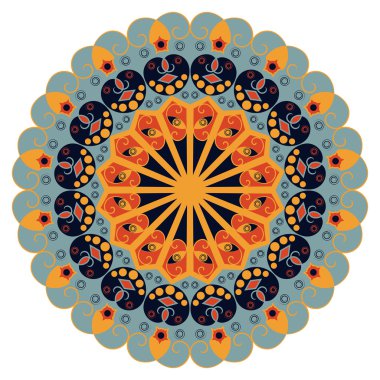 etnik desen yuvarlak