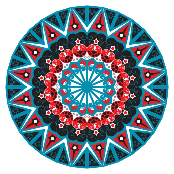 Round ethnic pattern — Stock Vector