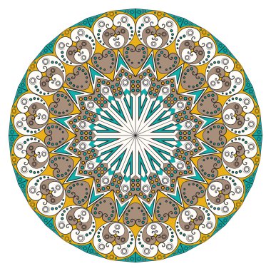 etnik desen yuvarlak