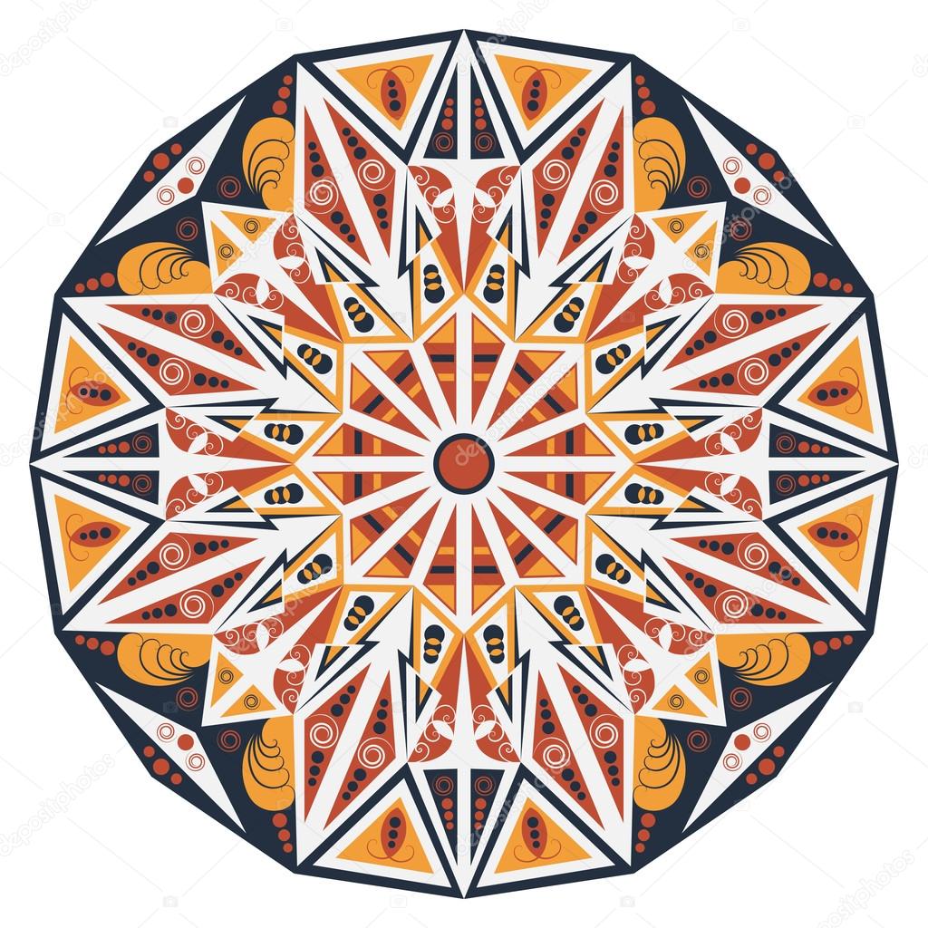 Round ethnic pattern