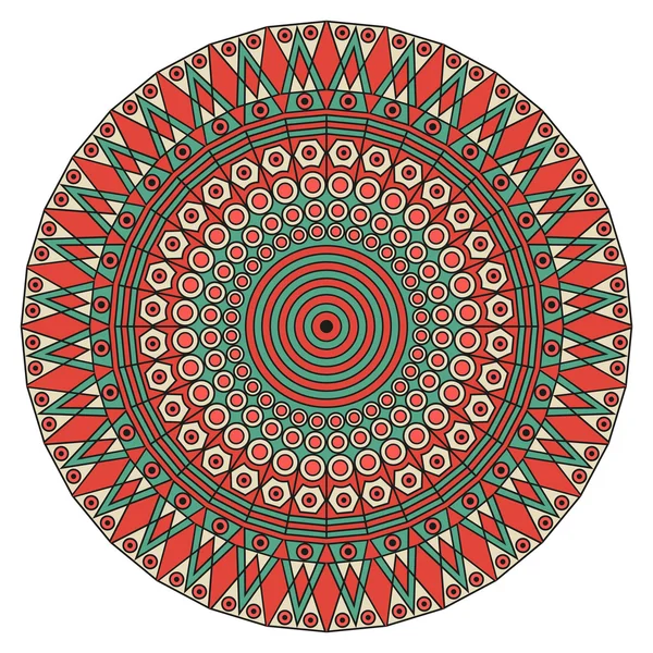 Round ethnic pattern — Stock Vector