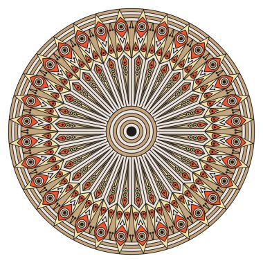 etnik desen yuvarlak