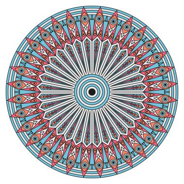 etnik desen yuvarlak