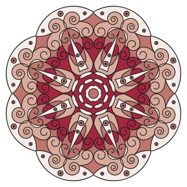 etnik desen yuvarlak