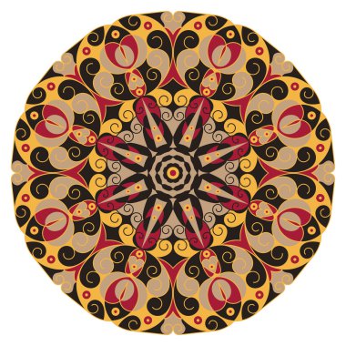 etnik desen yuvarlak