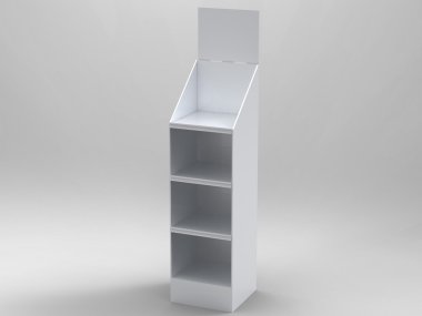 Promosyon mağaza raf standı 3d Render