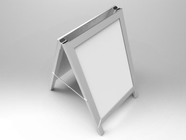 Poster standı 3d Render görüntülemek