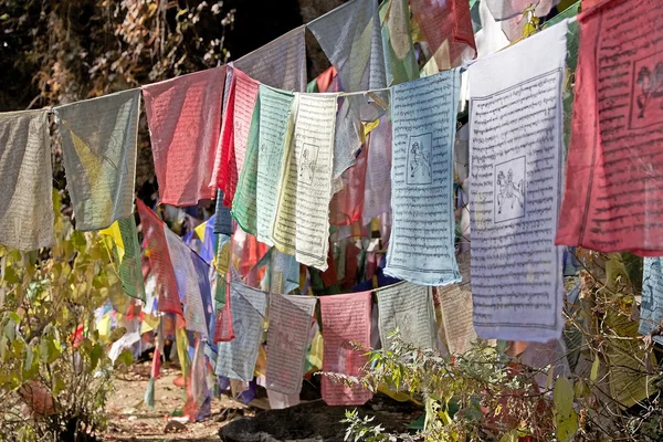 Banderas de oración, Paro, Bután — Foto de Stock