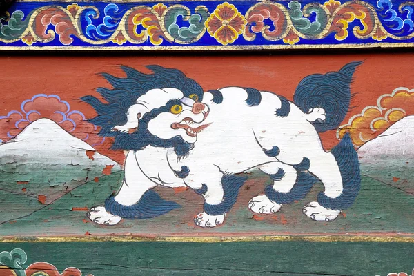 그림 Kyichu Lhakhang 사원, Paro 계곡, 부탄 — 스톡 사진