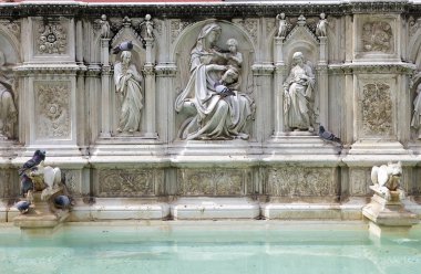 Fonte Gaia, Siena, Tuscany, Italy clipart