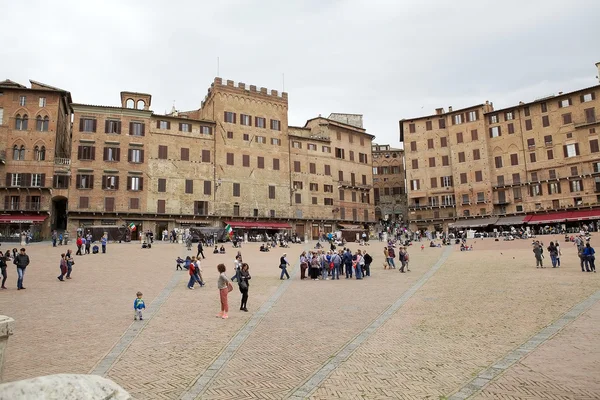 Piazza del Campo, Siena, Toskánsko, Itálie — Stock fotografie