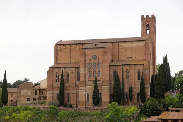 Basilikan San Domenico, Siena, Toscana, Italien — Stockfoto