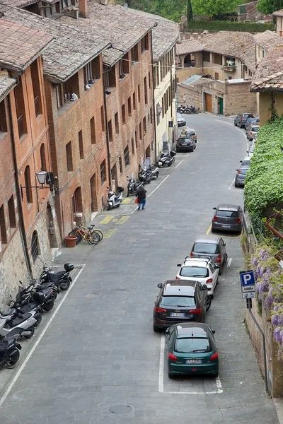 Calle de la antigua Siena, Toscana, Italia — Foto de Stock