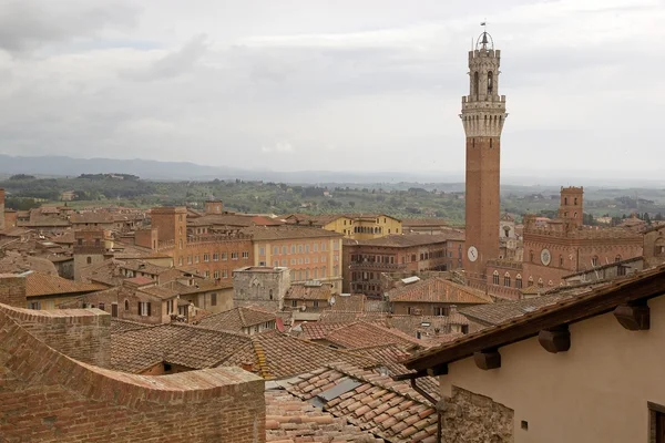 Vista del viejo Siena, Toscana, Italia — Foto de Stock