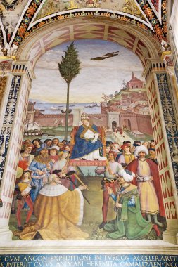 Piccolomini Kütüphane, Siena, Toskana, İtalya