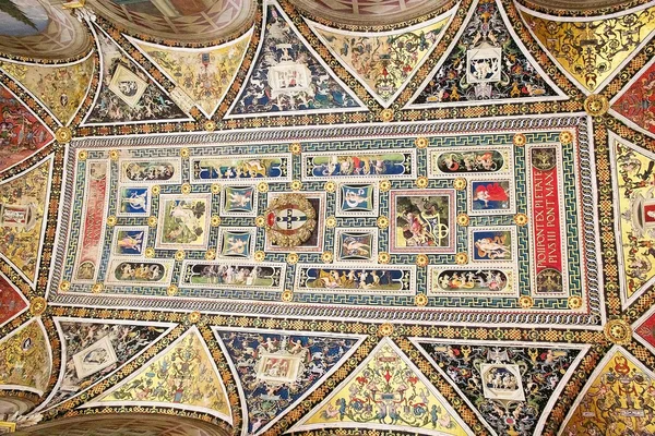 Piccolomini bibliotek, Siena, Toscana, Italien — Stockfoto