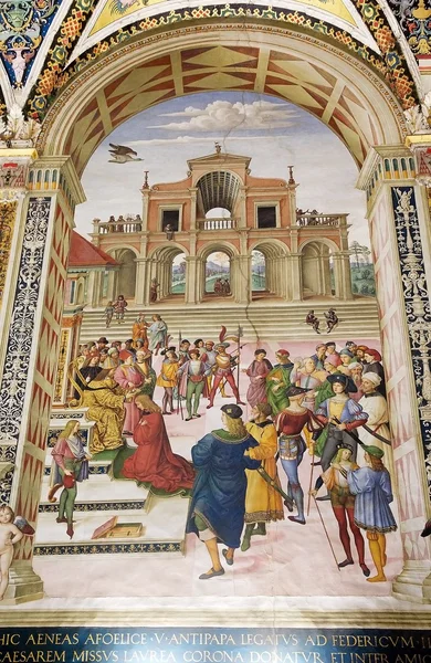 Piccolomini bibliothek, siena, toskana, italien — Stockfoto