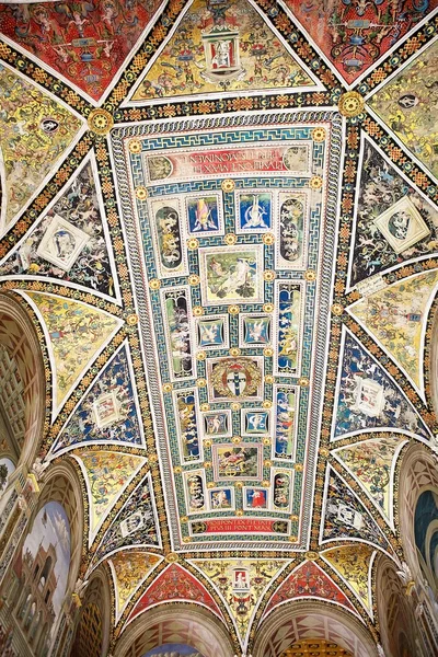 Piccolomini bibliotek, Siena, Toscana, Italien — Stockfoto