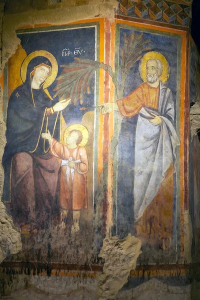 Maria e Cristo, Siena, Itália — Fotografia de Stock