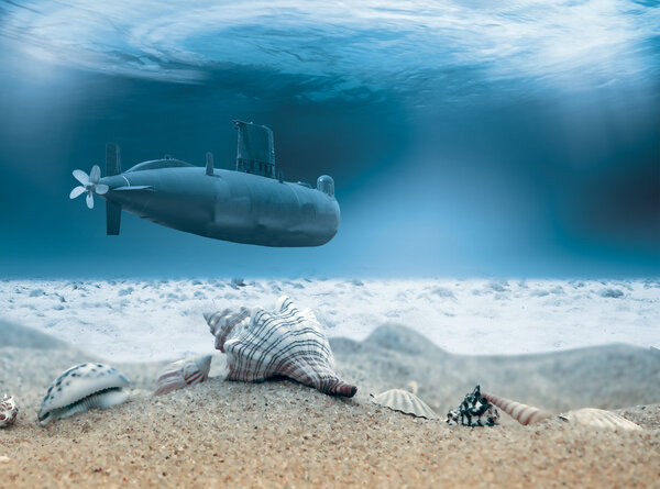 Submariner under the water