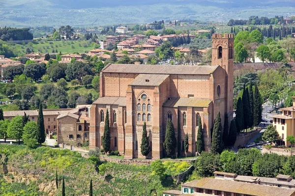 Basilikan San Domenico, Siena, Toscana, Italien — Stockfoto