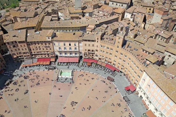 Piazza del Campo, Siena, Toscana, Italien — Stockfoto