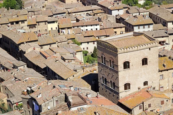 Centro histórico de San Gimignano, Toscana, Italia — Foto de Stock