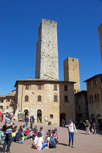 Centro histórico de San Gimignano, Toscana, Italia — Foto de Stock