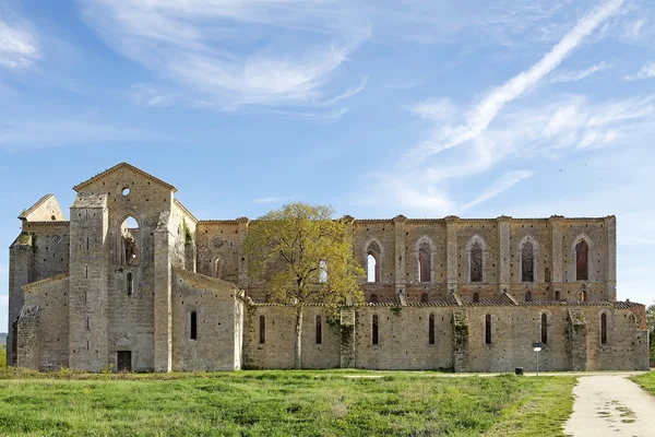 Abdij van san galgano, Toscane, Italië — Stockfoto