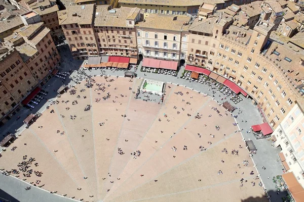 Piazza del Campo, Siena, Toscana, Italien — Stockfoto