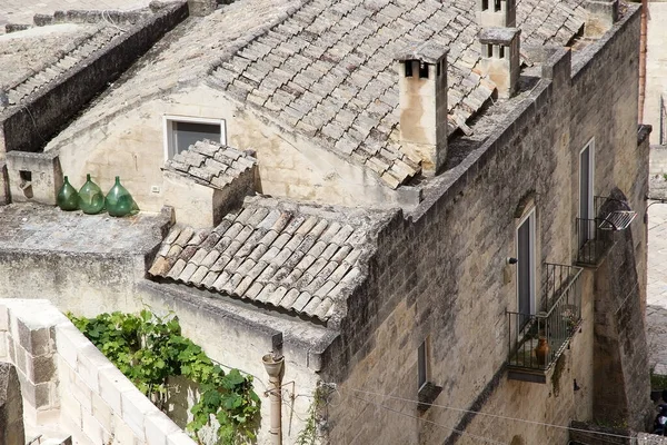 Sassi Matera Matera Italy Сассі Матери Два Райони Сассо Кавеосо — стокове фото