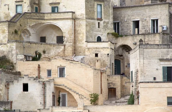 Sassi Matera Matera Italy Сассі Матери Два Райони Сассо Кавеосо — стокове фото